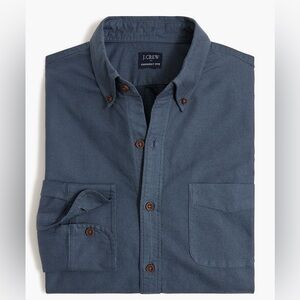 J. Crew Factory slim untucked garment dyed oxford shirt
